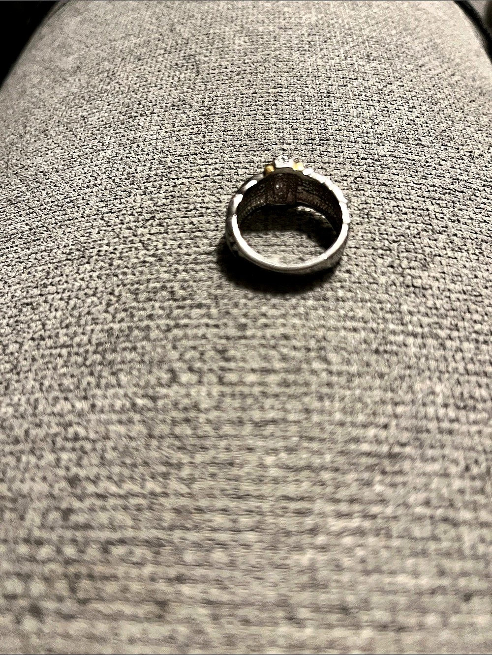 Black & Gold Tone Statement Ring - Picture 4 of 4